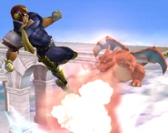 The Falcon Dive in Super Smash Bros. Brawl.