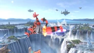 Incineroar’s forward air attack.