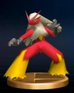 Blaziken's Trophy in Super Smash Bros. Brawl.