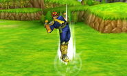 Captain Falcon's down aerial; a powerful meteor smash.