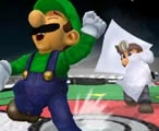 Dr. Mario using the Super Sheet in Super Smash Bros. Melee.