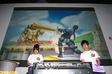 HRB.jpg (26 KB) A picture from the 2007 Tokyo Game Show where Mr. Saturn can be seen being hit by Snake's Home-run Bat.