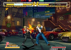 Terry in Garou: Mark of the Wolves, against Rock Howard