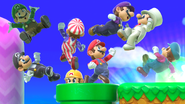 All of Mario's alternate costumes on 3D Land.