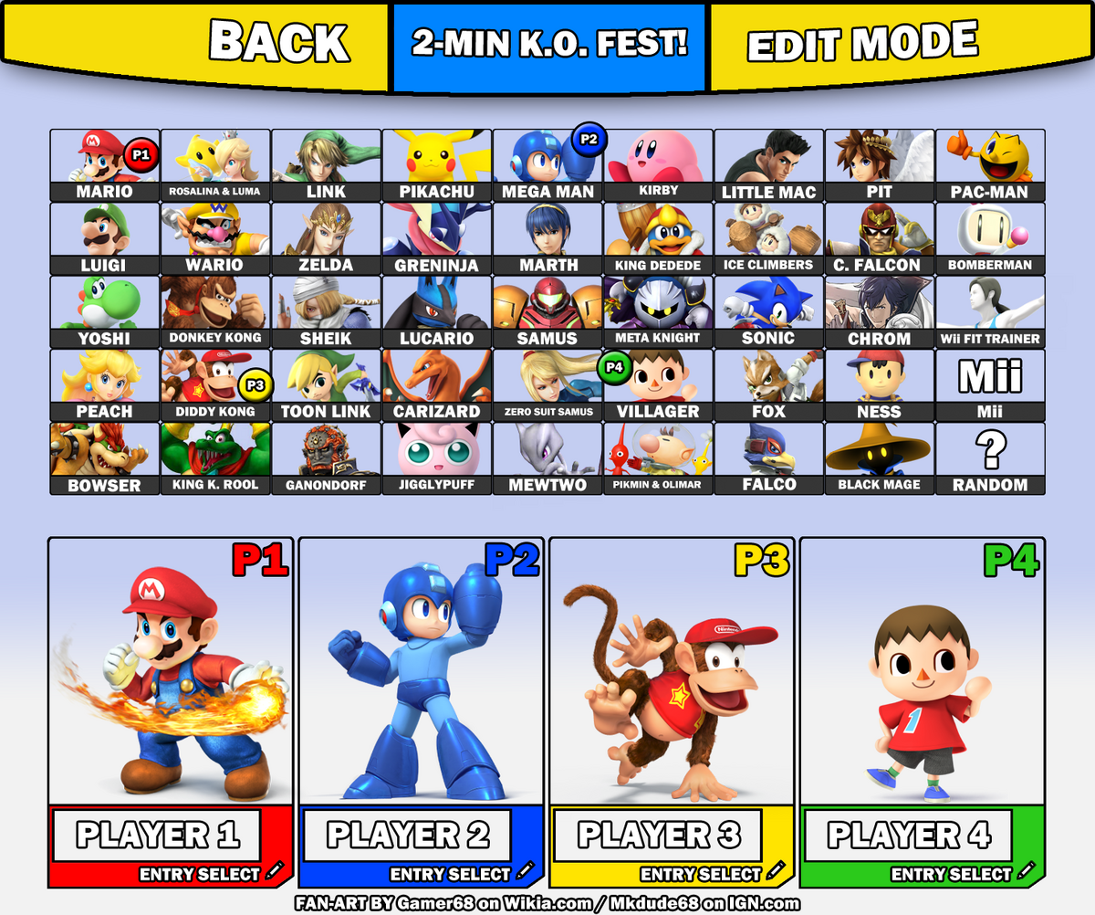 User blogSuper SubZero/Super Smash Bros. Wii U and 3DS Fan Roster