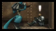 Lucario finding  in his cardboard box