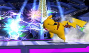 Pikachu's side smash attack in the Nintendo 3DS version.