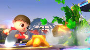 The Villager doing one of his special attacks. It requires patience to time correctly!