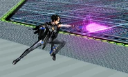 The first hit of Bayonetta's forward air attack extended with Bullet Arts.