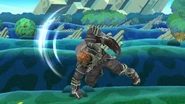 Ganondorf's forward air attack, the Skull Crusher.
