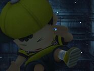 Ness up against the screen