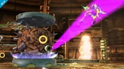 Mother Brain attacking Samus.