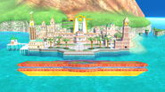 The Omega form of Delfino Plaza in Super Smash Bros. for Wii U