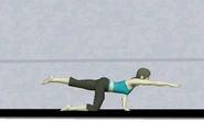 Wii Fit Trainer's down smash.