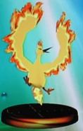 Moltres' Trophy in Super Smash Bros. Melee.