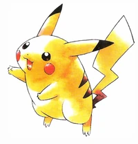 Original design of Pikachu for Pokémon Red Version, Pokémon Blue Version, and Pokémon Yellow Version