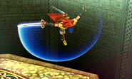 Marth's down aerial; must sweetspot in order to meteor smash.