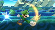 Luigi's forward aerial; comes out fast, good for combos.