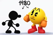 Mr. Game and Watch appearing at the end of Pac-Man's SSB 3DS/Wii U trailer, which at the time hinted at his return.