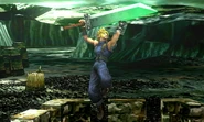 Cloud's up aerial. Combos out of down tilt, good kill move.
