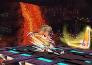 Toon Link's Side Special Move, Boomerang.