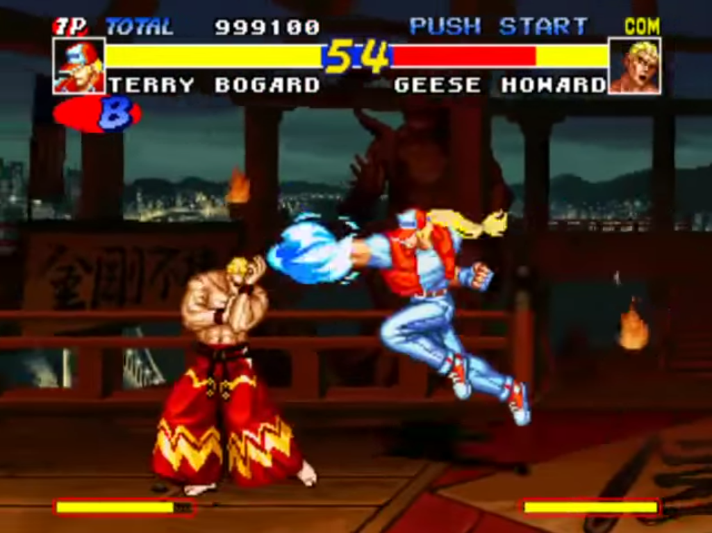 Fatal Fury 1 (Arcade): Final Stage: Geese Tower: Terry Vs. Geese +