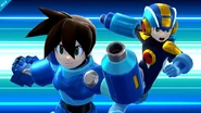 Mega Man Volnutt and Mega Man.EXE appearing in Mega Man's Final Smash