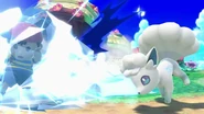 Alolan Vulpix SSBU.png (819 KB) Alolan Vulpix on Tortimer Island using Powder Snow on Ness freezing him.