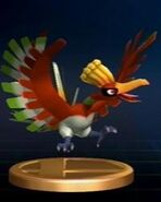 Ho-Oh's trophy in Super Smash Bros. Brawl.