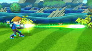 One of the Mii Gunner's Neutral Special Moves, Laser Blaze.