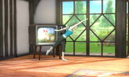 Wii Fit Trainer's forward aerial.
