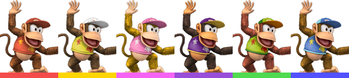 Diddy Kong's costume changes