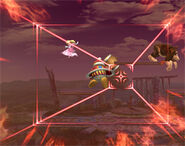 Aiming the attack in Super Smash Bros. Brawl.