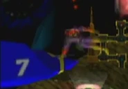 The Blue Falcon in Captain Falcon's on-screen entrance in Super Smash Bros.