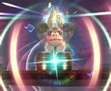 Donkey Kong creating the powerful shockwave for every four successful hits in Super Smash Bros. Brawl.