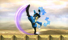 The third hit of Lucario's jab.