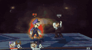 Luigi using Negative Zone against Mario.