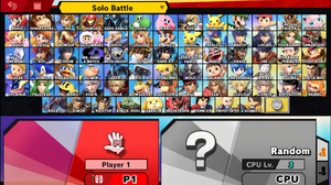 Character select screen