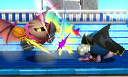 Meta-Knight's jab attack, a rapid series of haphazard slashes.