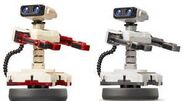 R.O.B. amiibo figures which are in the Japanese and American colors.