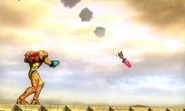 Samus using Turbo Missile