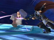 Marth using Shield Breaker in Super Smash Bros. Brawl.