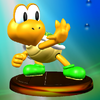 The Green Koopa Troopa trophy in Super Smash Bros. Melee.