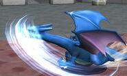 Charizard's side smash attack in the Nintendo 3DS version.