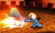 The second part of Mii Gunner's down smash. (The Mii is Jeff from Earthbound.)