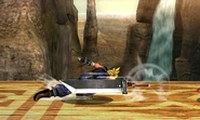 The first hit of Cloud's down smash; links right into the second hit.