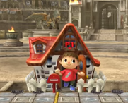 Villager just has to step outside his house to enter the battle