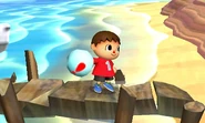 Villager holding a Pitfall