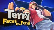 Terry Bogard's splash screen. Terry Faces the Fury!