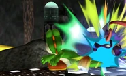 First hit of Yoshi's down smash.